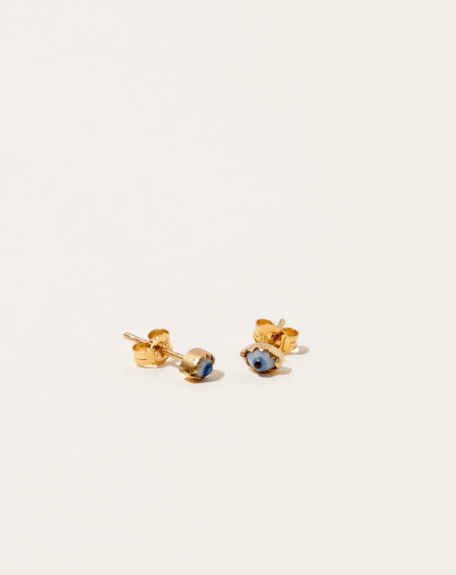 Grainne Morton Mismatched Eye Stud Earrings - Unique Single Stud Design